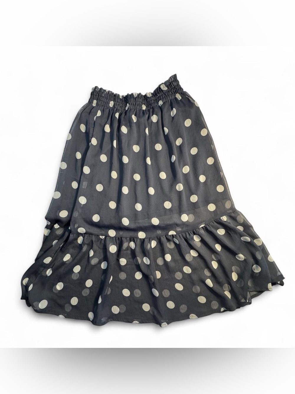 Lauren Conrad Navy White Polka Dot Small Skirt Y2K Retro Coquette